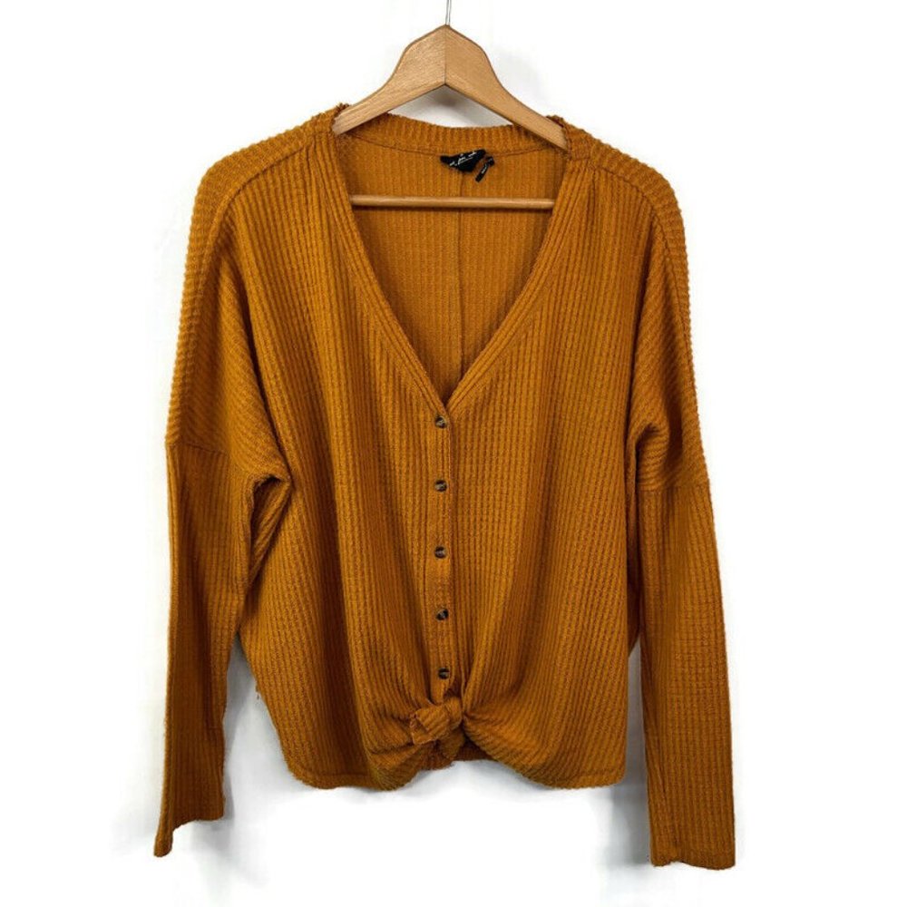 Urban Outfitters Mustard Button-Up Top